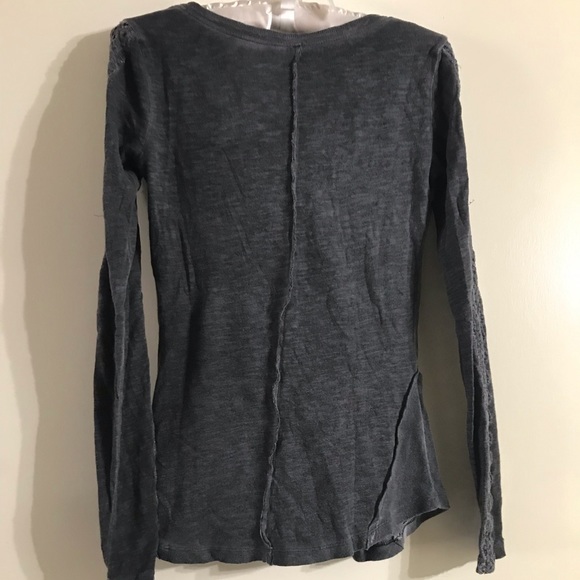 Free People Shell Stitch Lace Henley - Picture 5 of 8